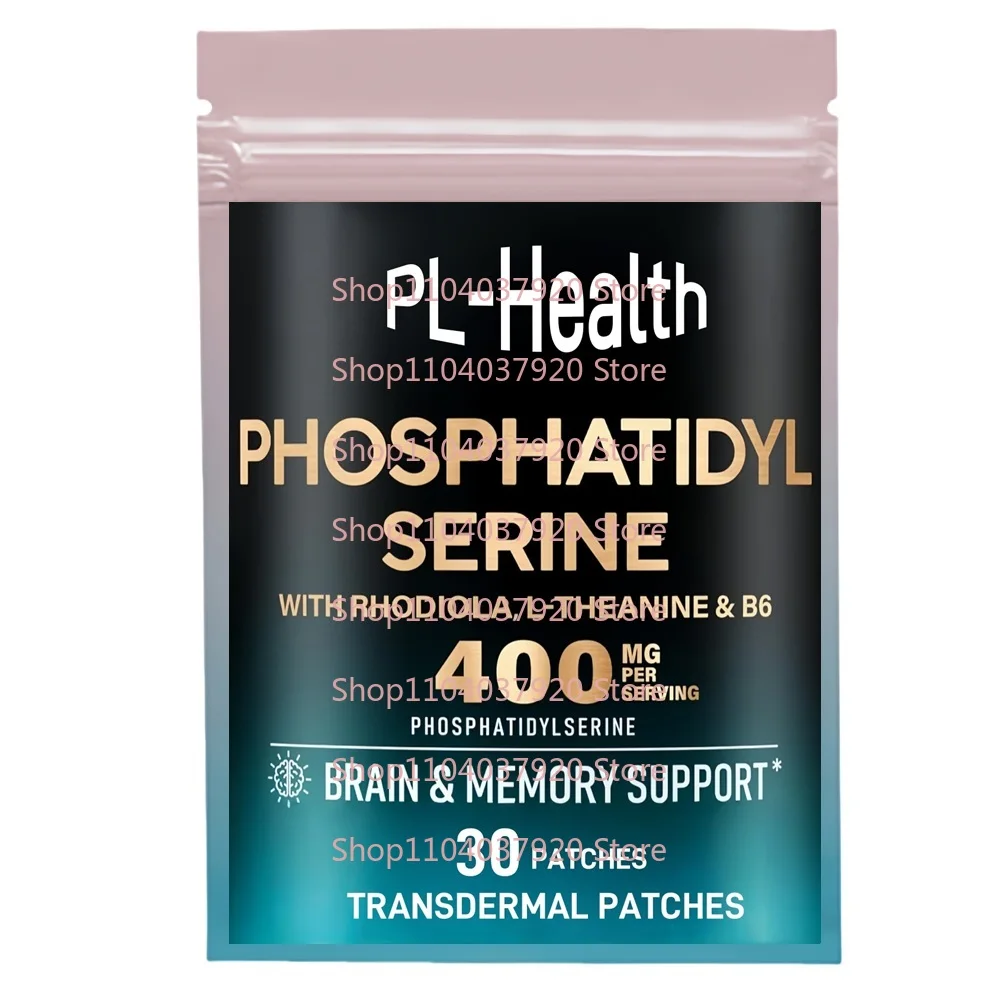 

30 Patches Phosphatidylserine Transdermal Patches with L-Theanine, Magnesium & Vitamin B6 - Brain, Memory & Focus Support