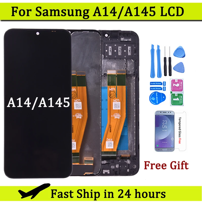 For Samsung A14 LCD A145F A145F/DSN A145M A145M/DS LCD Display Touch Screen Digitizer Assembly For Samsung A145 LCD