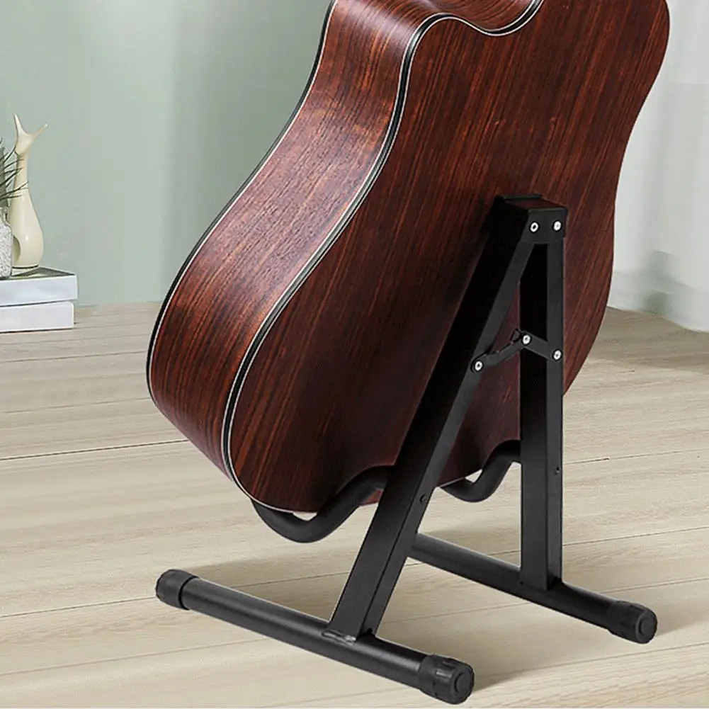 A-frame Design Guitar Stand Folding Guitar Stand A-frame Design with Silicone Feet Arm for Acoustic