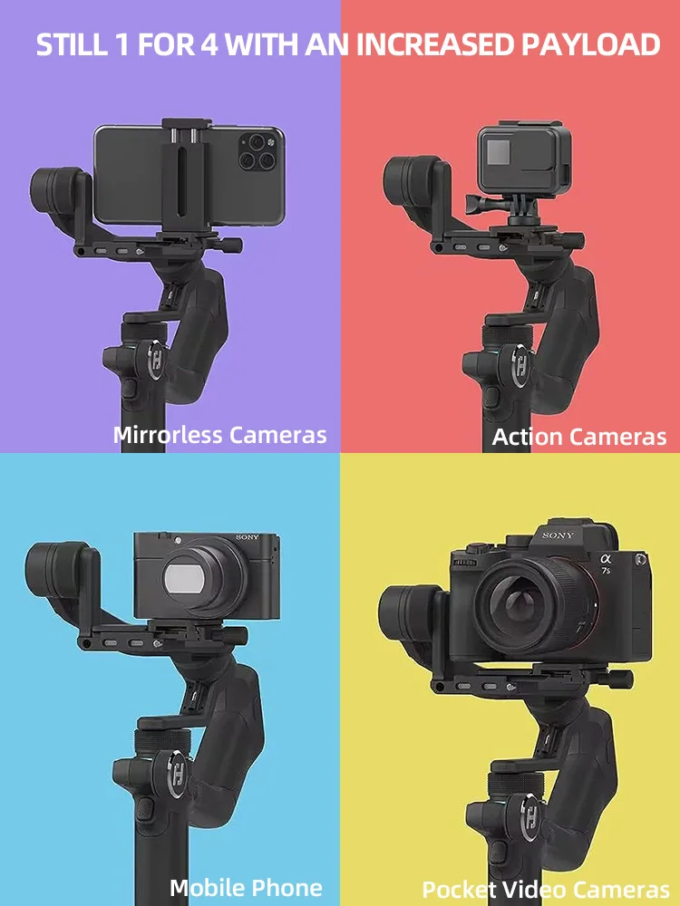 FeiyuTech SCORP Mini Gimbal Stabilizer for Mirrorless Camera Sony ZVE10 Canon Nikon Action GoPro Cell Phone Feiyu Tech