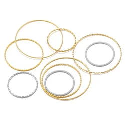 10pcs/lot Stainless Steel Large Circle Earrings Rings Charms Bezel Round Ear Wire Hoop DIY Jewelry Making Connectors Accessories