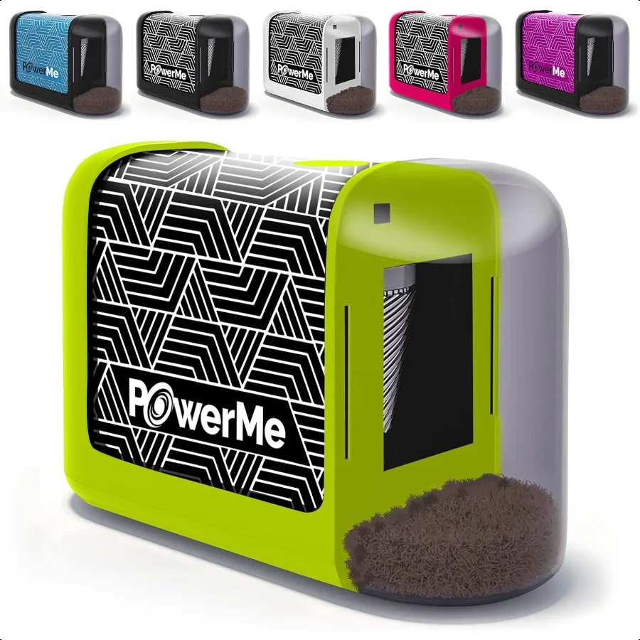 

Electric Pencil Sharpener Battery Powered for School Home Office Classroom Artists Ideal For Colored Pencils No. 2 Green