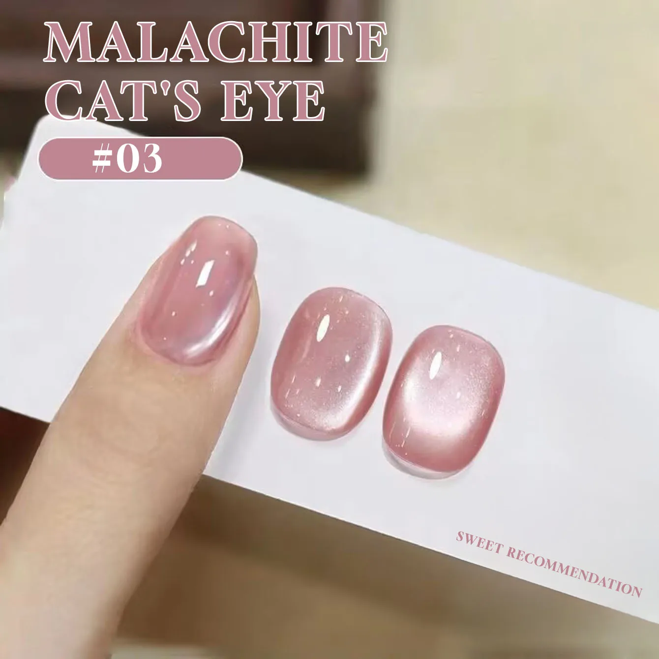 MN 12ML 1 szt. Przezroczysty pudrowy lakier do paznokci z efektem kociego oka, szklane koraliki, różowe paznokcie, specjalne materiały do salonów paznokci, akcesoria do paznokci