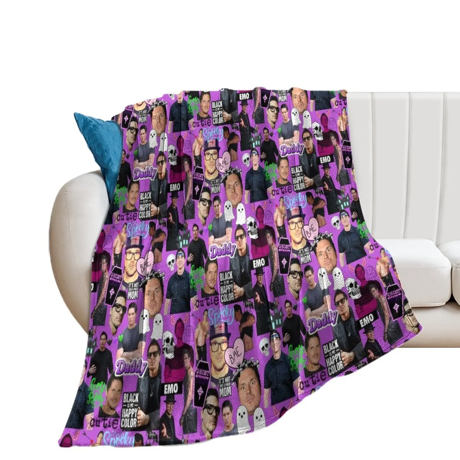 Zak Bagans cute edit Throw Blanket Softest Personalized Gift Giant Sofa Blankets