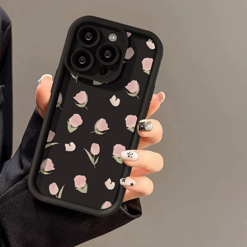 

Floral Phone Case For iPhone 16 Pro Max Case iPhone 13 15 ProMax 14 11 Plus Pro 7,8,11,12,XS,XR,Xs,Max Silicone Cover Soft Funda