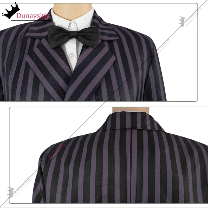 Gomez Addams คอสเพลย์เครื่องแต่งกายชุดวันพุธพ่อเครื่องแต่งกายชายผู้ใหญ่ลายสก๊อตกางเกงเสื้อชุด DIY ฮาโลวีนเสื้อผ้า