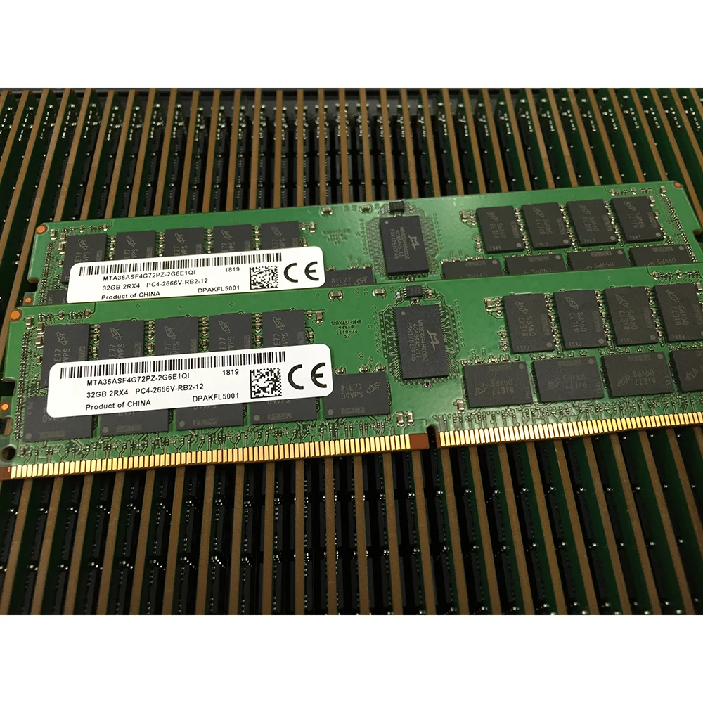 

1 Pcs For MT RAM MTA36ASF4G72PZ-2G6E1QI 32G 32GB 2RX4 PC4-2666V 2666 DDR4 ECC Server Memory