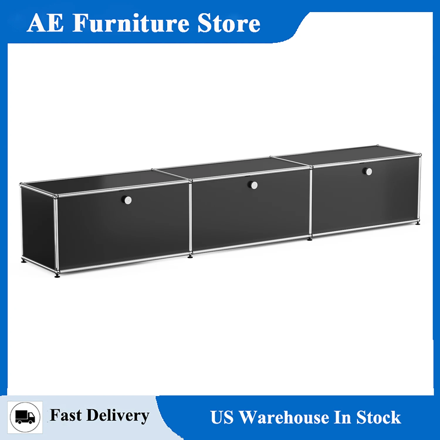 Moderner TV-Ständer, Aufbewahrungsschrank, Aufbewahrungsregal, modulare Möbel, Organizer aus Edelstahl für Wohnzimmer und Heimbüro