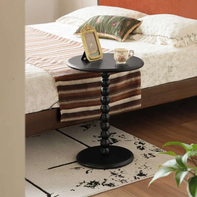 Table Basse Round Coffee Table Living Room Scandinavian Minimalist Wooden Top Legs Storage Small Side Table Table De Bistro