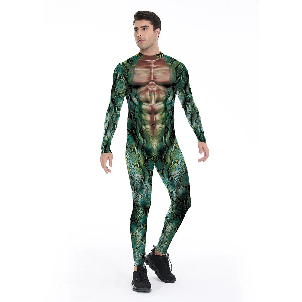 Erwachsene Neue Halloween Kostüm Cosplay Tiere 3D Digitaldruck Lustige Thema Party Rolle Spielen Lange Ärmel Body