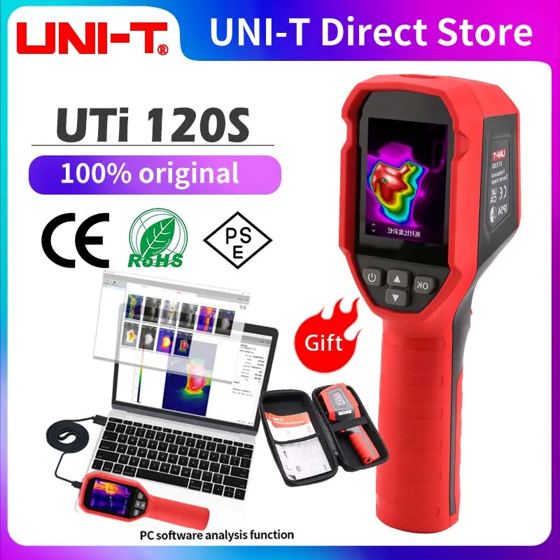 Imagem -02 - Uni-t Uti120s Termovisor Infravermelho Circuito Pcb Teste Industrial Tubo de Aquecimento de Piso Teste Temperatura Câmera Térmica