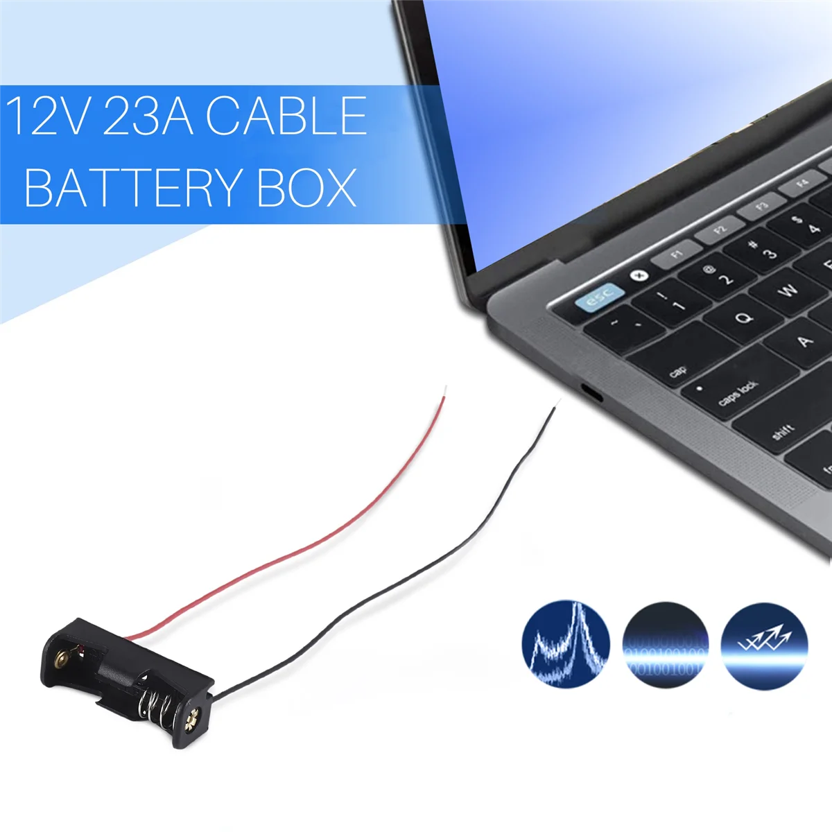 

BAAZ HOT~5PCS 1 23A A23 12V Battery Storage Clip Holder Box Case Cell Holder With Wire