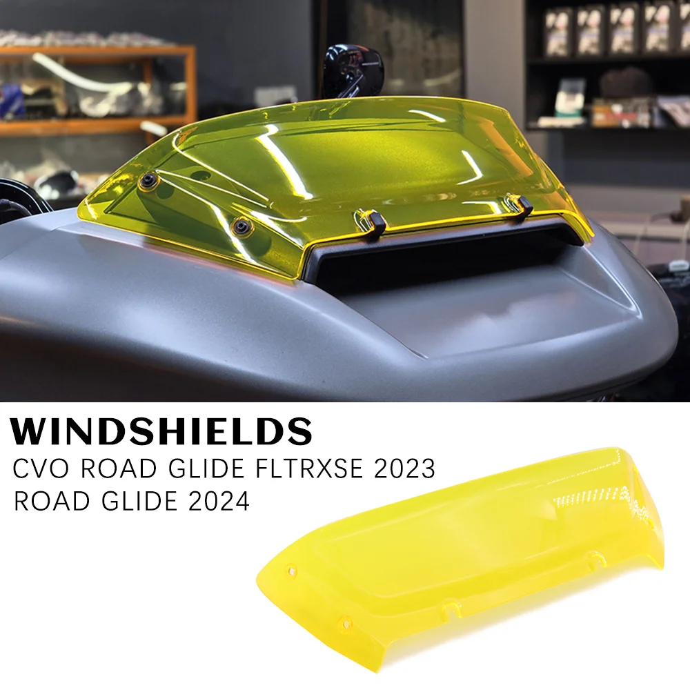 

For Harley Road Glide 2024 Accessories Motorcycle Windshields TOURING CVO 121 117 CVO Road Glide FLTRXSE 2023 Wind Deflector