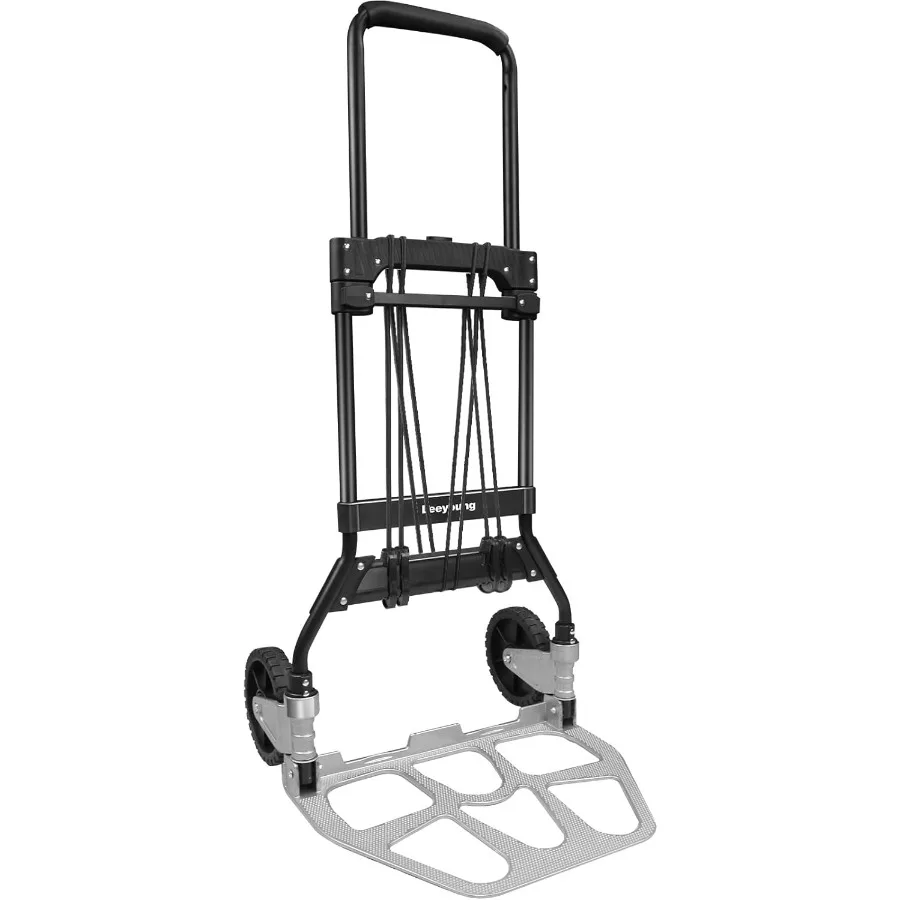

Heavy Duty Dolly Cart with Folding Hand Truck Design for Indoor and Outdoor Moving 331lb Capacity Aluminum Wheel Bracket and St