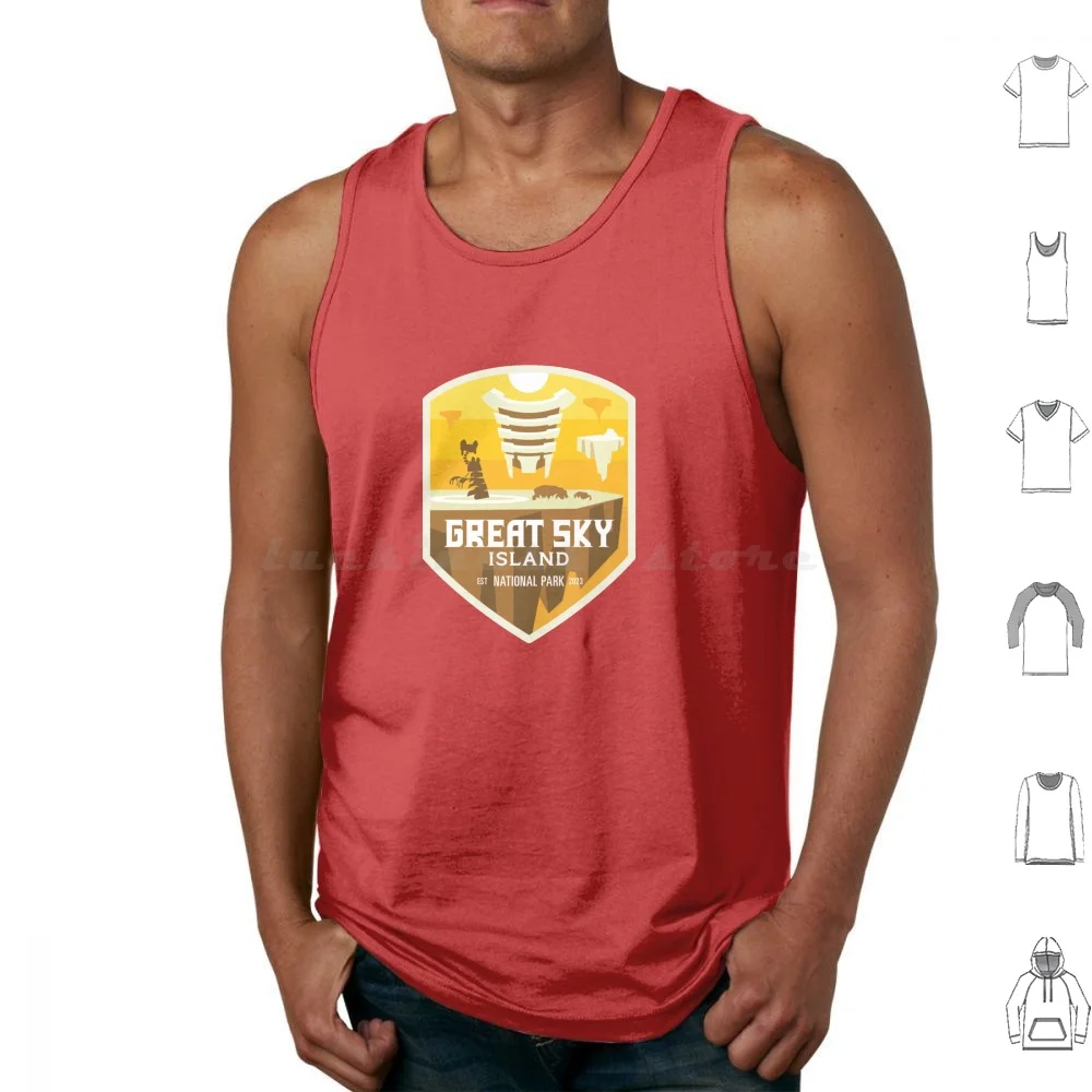 Great Sky Island National Park Tank Tops Print Cotton Totk Tears Of The Kingdom Breath Of The Wild Legend Of Hyrule