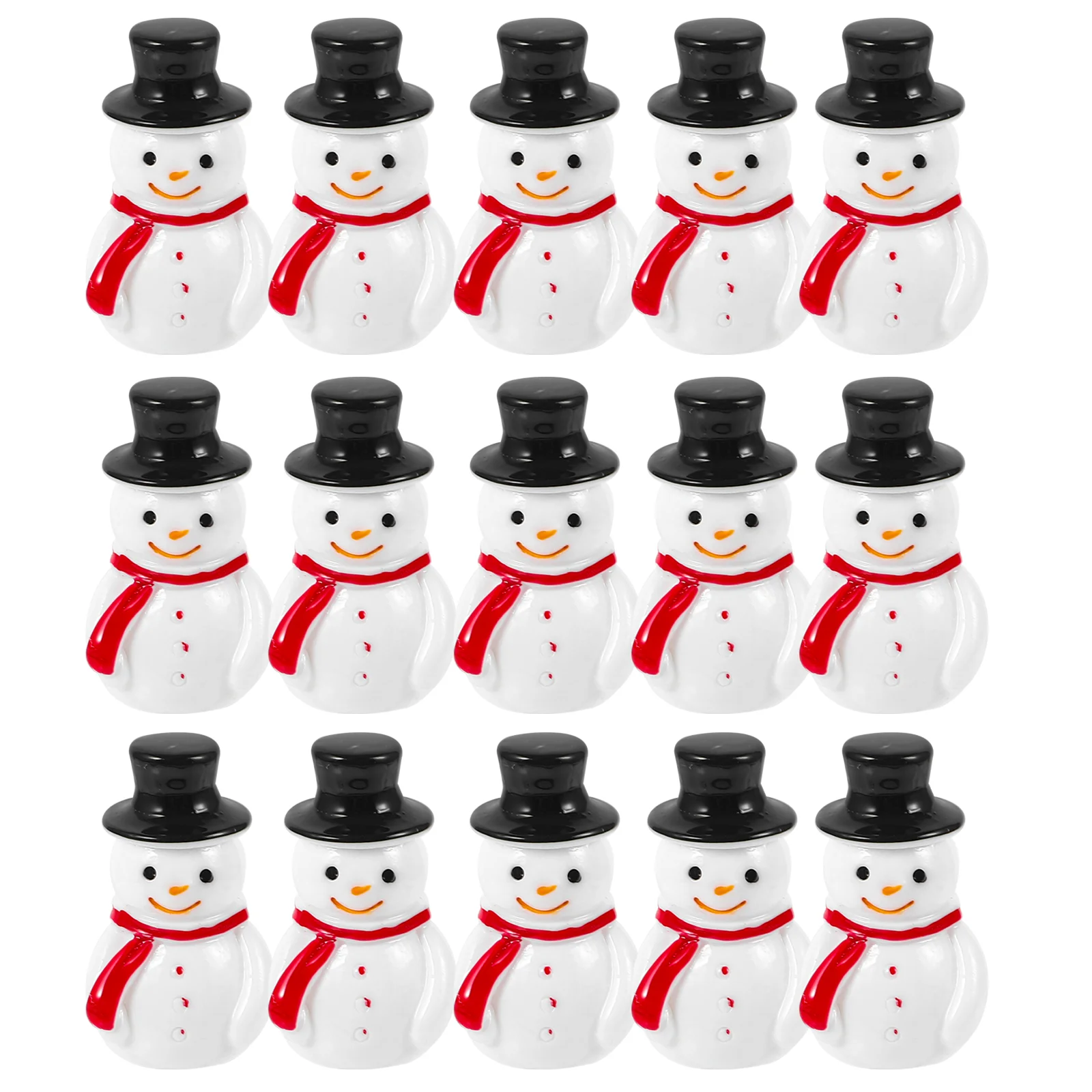 

20 Pcs Mini Snowman Resin Micro Landscape Decor Christmas Miniature Decorations