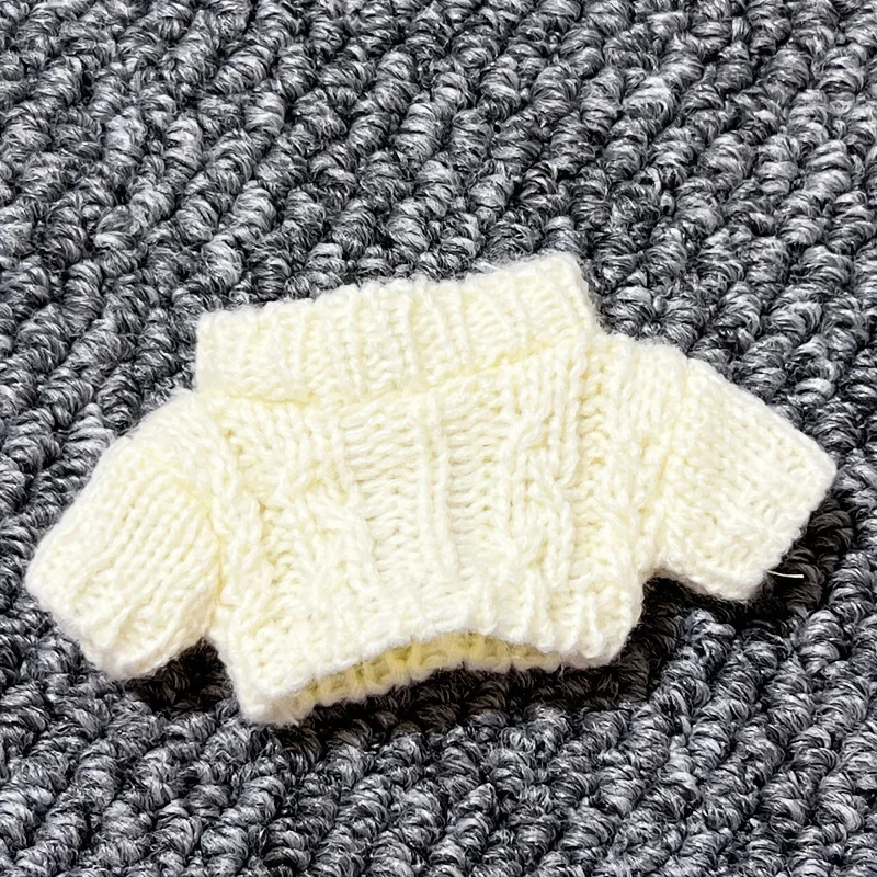 17 cm Labubu Kleding 1e/2e Labubu Generatie Labubu Zitten Party Kleding Hanger Pop Labubu Poppenkleertjes Trui Sjaal