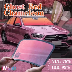 Car Front Rear Windshield Window Tint Film Ghost Rose Chameleon 78%VLT Solar Wrap Film Anti UV Heat Insulation