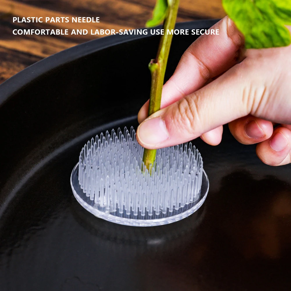 Ikebana Kenzan держатель для цветочной основы, круглая основа для цветов, игла, пластик, легкий, простой в использовании, инструменты для цветочного декора