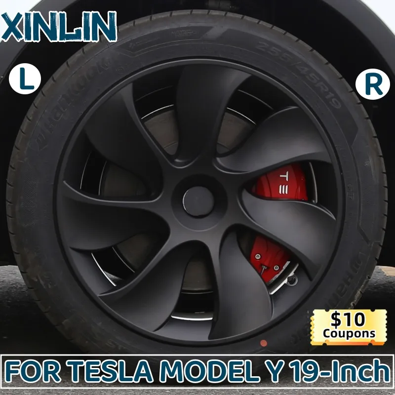 4 SZTUK 19-calowych kołpaków do Tesla Model Y HubCap Performance Automobile Replacemen Hub Cap Full Rim Cover Akcesoria 2018-2023