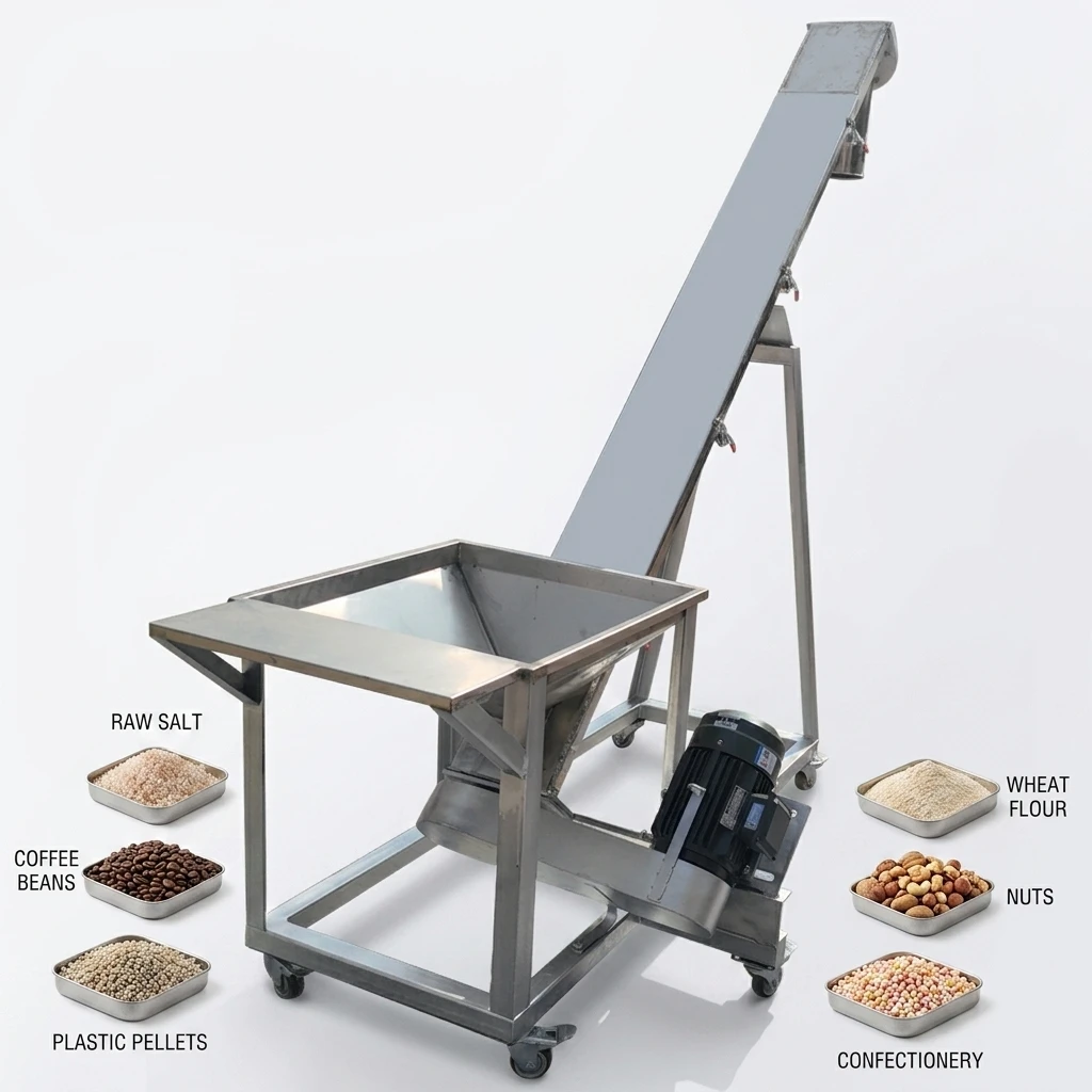 New Industrial Spiral Screw Feeder Conveyor Automatic Auger Feeding Machine Customizable Features for Raw Material Conveying