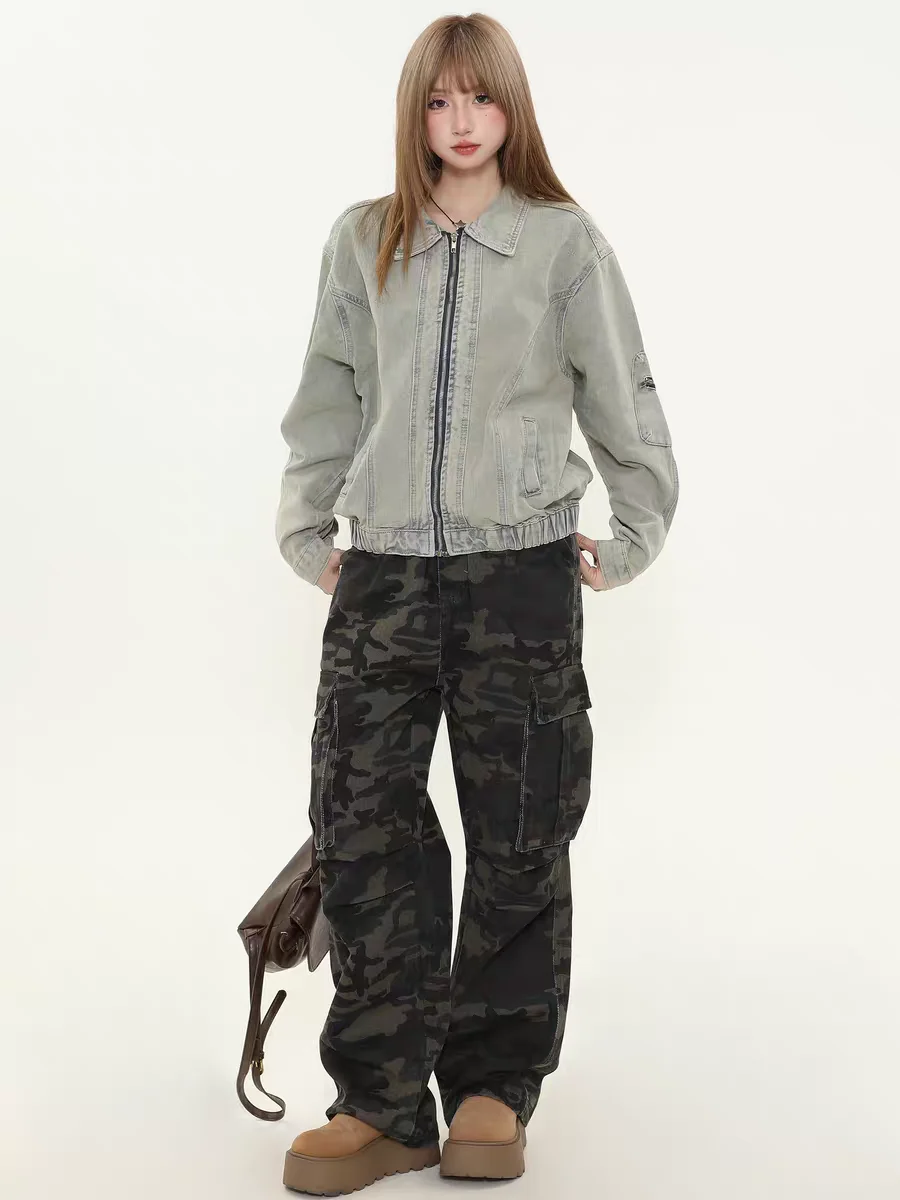 سترات بومبر للنساء سترة Techwear الخريف الحد الأدنى بسيط عادي طبقة واحدة كلينفيت ضغط زرر OL مكتب المهنية #5