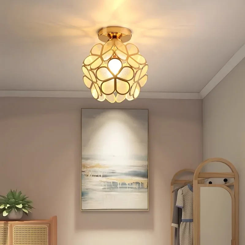 

Modern Minimalist LED Ceiling Light with Nordic Style Petal Frosted Ceiling Living Room Bedroom Corridor Home Decoration Lights