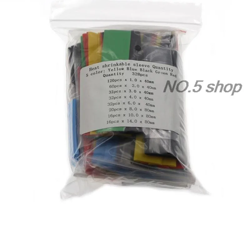 328Pcs Multicolor Environment-Friendly Flame-Retardant Shrink Tube Package