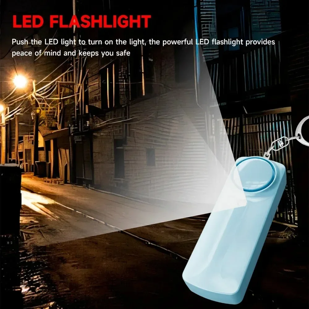 Personal Self Defense Alarm 130db Self Defense Siren Safety Alarm For Women Girl Personal Keychain Alarm with LED Alarm image 6