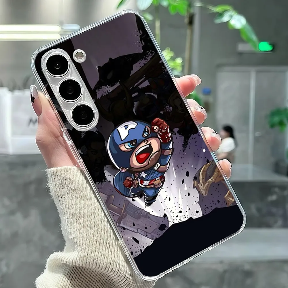 حافظة هاتف كلاسيكية للأفلام C-Captain-A-America لهاتف سامسونج جالاكسي A52 A12 A51 S21 Edge S22 ULTRA S23 S20LITE Plus Ultra Transparen #6