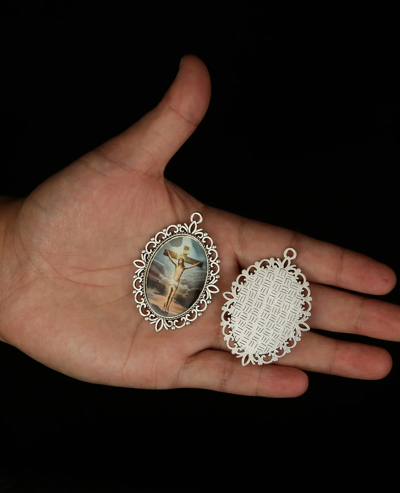 5 قطعة مزيج عشوائي أيقونة الدينية المقدسة سيدةنا القديس يود القلب المقدس الصليب قلادة عقد دي اي واي تذكار صنع المجوهرات أجزاء