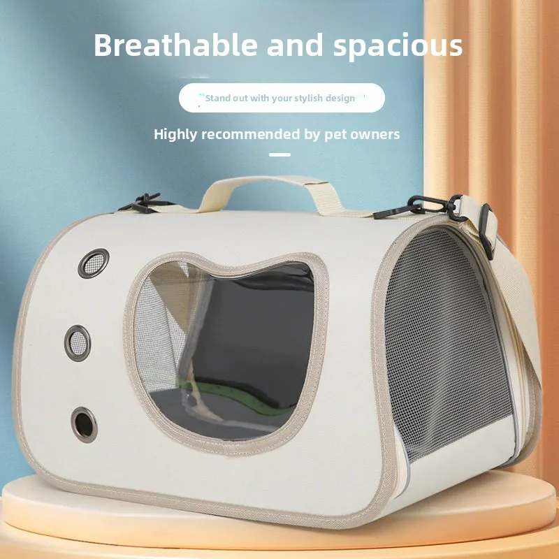 

Pet Bag Portable Dog Carrier Small Dog Breathable Large Capacity Side Open Single Shoulder Travel Outdoors Backpack