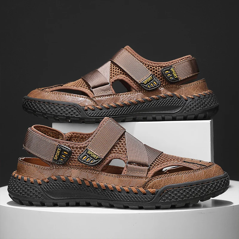 Summer Sandals Men's Plus Size Beach Shoes High Quality Handmade Slippers