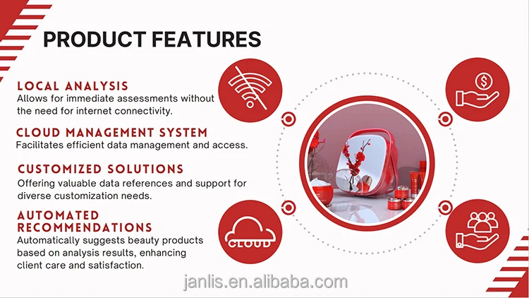 Pocket-Sized Skin Analyzer with LED Light Therapy | Travel-Friendly & Fast Diagnosis  Portable Skin Analyzer with APP
