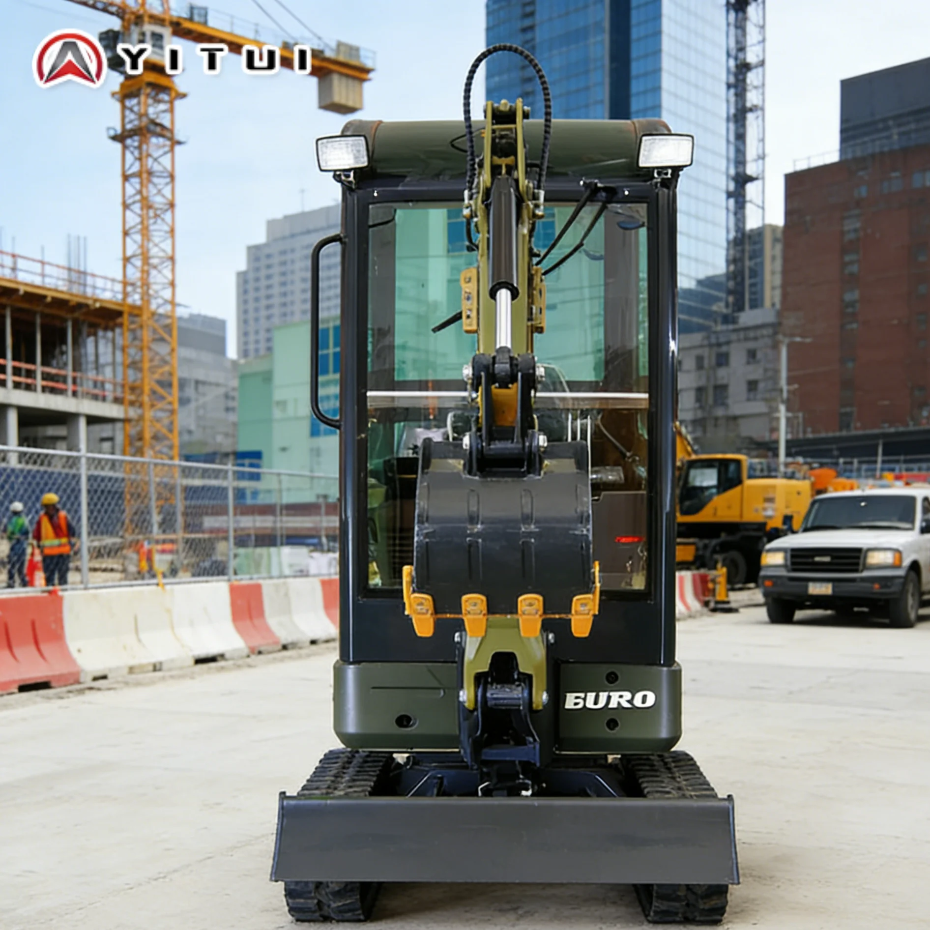 Lightweight Mini Crawler Excavator 2.0 Ton Compact Digger with cab for Small Construction Projects & Farm Work Customized