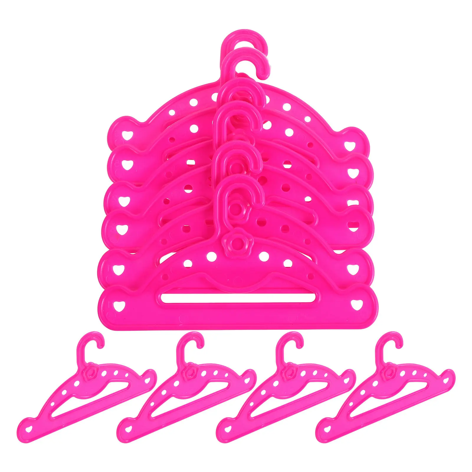 

10Pcs Miniature Hangers Clothes Organizer Plastic Small Hangers Wardrobe Display Storage Accessories Hanger for Toys