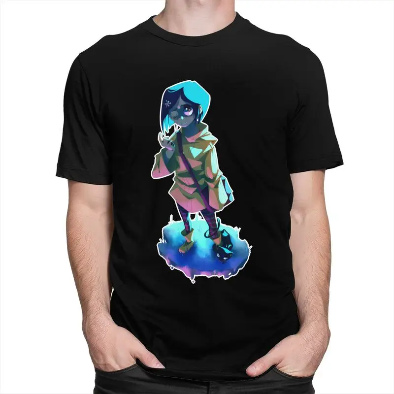 مخصص الرجال كورالاين فيلم الحركة تي شيرت قصير الأكمام القطن بلايز الشارع الشهير تي شيرت الترفيه المحملة فضفاضة تناسب الملابس #2