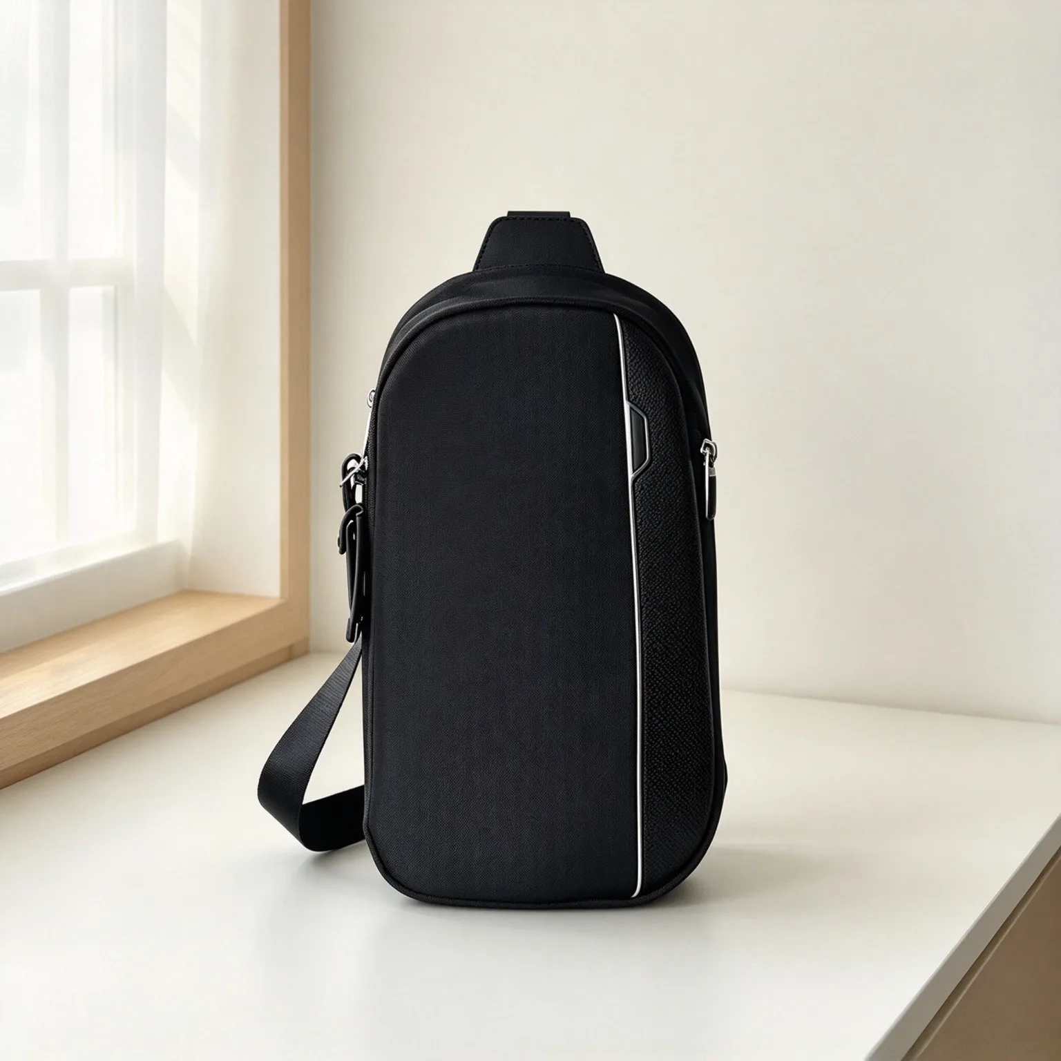 Nylon Single Shoulder Chest Bag for Men, Fashion Business Casual Crossbody Sling Bag