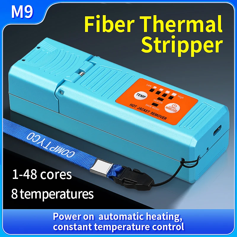 COMPTYCO AUA-M9 Fiber Optic Thermal Stripper Plier Heating Fiber Stripping Tool Slitter Multi-core Optical Fiber Wire Stripper