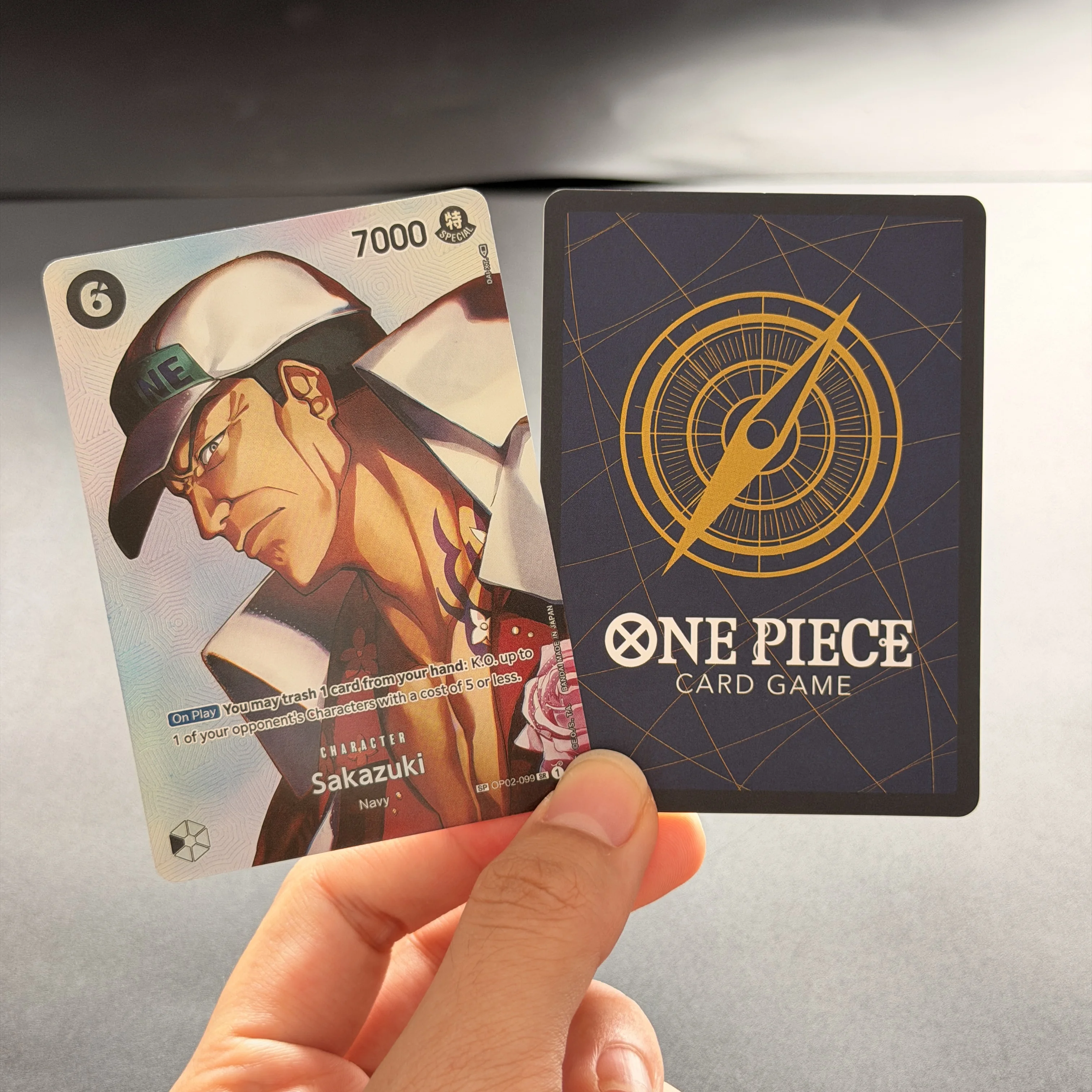 5 Style One Piece Card Game Sakazuki OP02-099 SP Magellan Trafalgar Law Sakazuki Super Rare Alt Art Foil Collection Game Card