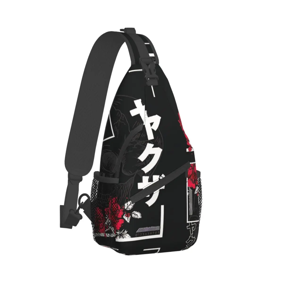 

Japanese Streetwear Yakuza Crossbody Chest Bags Pockets Travel Pack Messenger Sports Teens Shoulder Bag Unisex