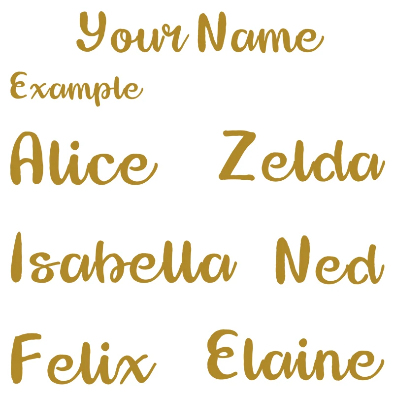 Custom Name Vinyl Wall Art Decal Personalized Text Sticker Removable for Laptop Car Door Window Boys Girls Nursery 21 Colors