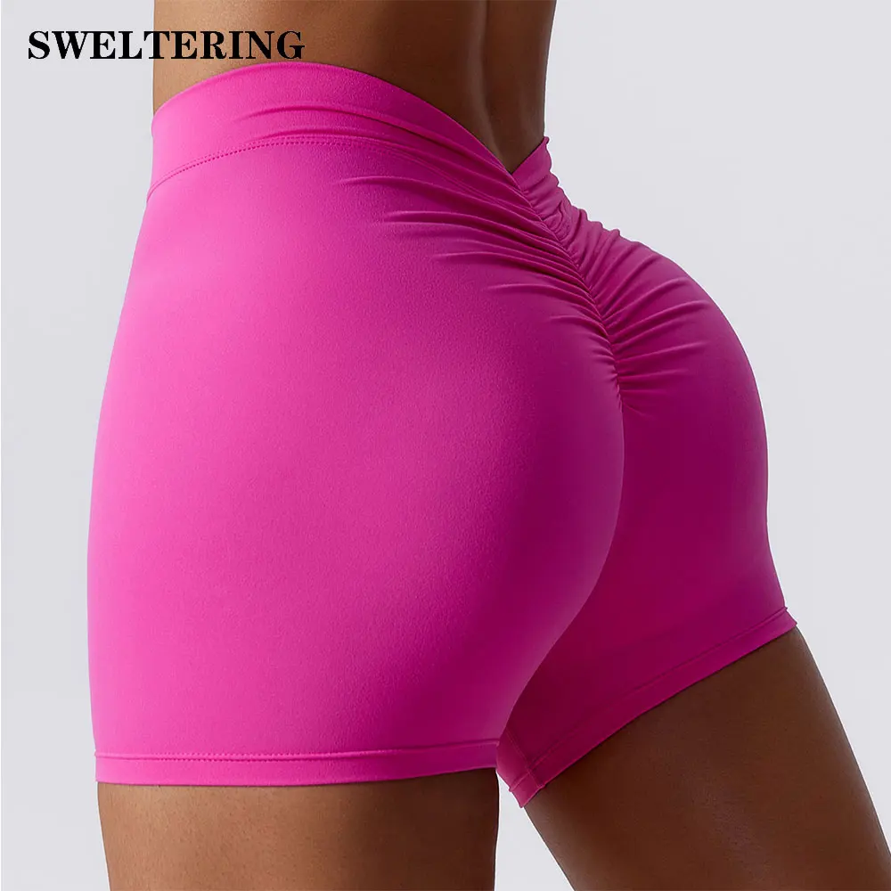 Woman Scrunch Seamless Shorts Shorts Gym Workout Shorts Fitness Elastic Breathable Hip-lifting Leisure Sports Running