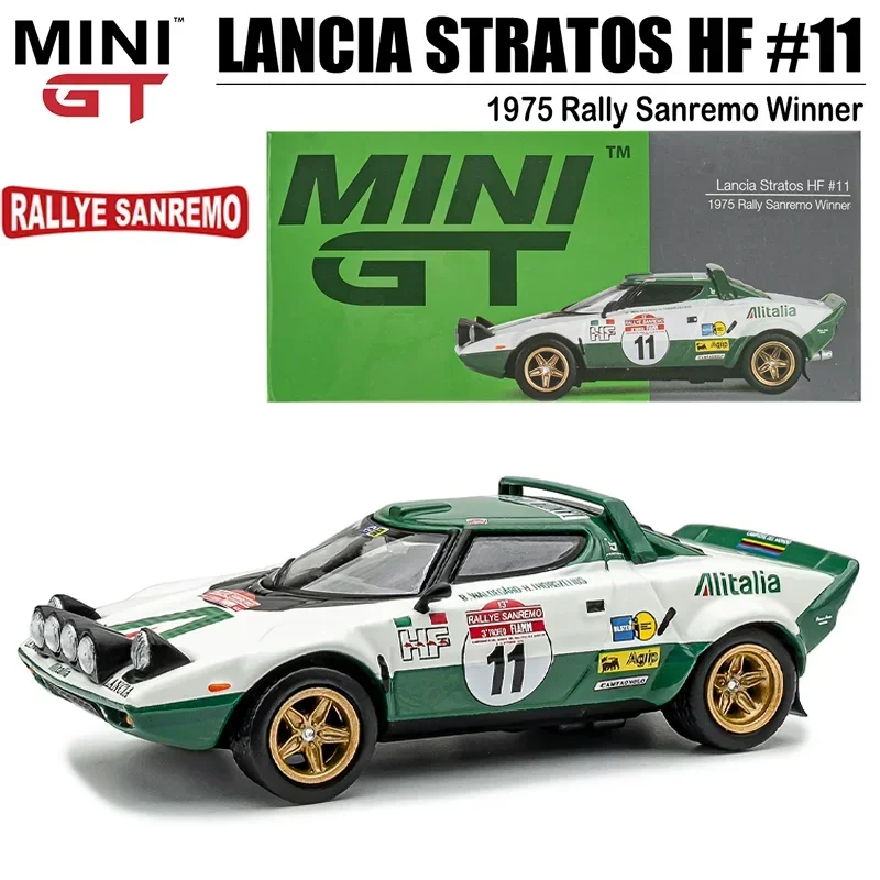 MINIGT Scale 1/64 LANCIA STRATOS HF#11 Alloy Toy Diecast Metal Model Gifts