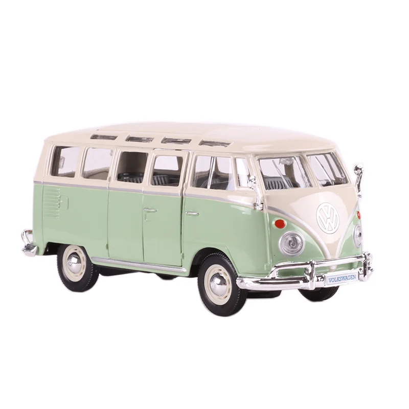 Maisto 1:25 Volkswagen Bus Samba Hot Car Alloy Car Model Die-casting Model Car Simulation Car Decoration Collection Gift Toy