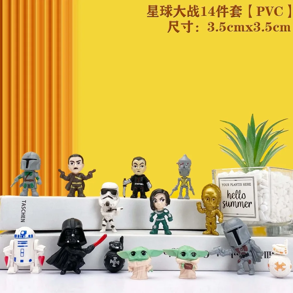 14 Styles Star Wars Action Toy Figures Science Fiction Movie Skywalker Yoda Compact Model Doll Ornament Decoration Garage Kit