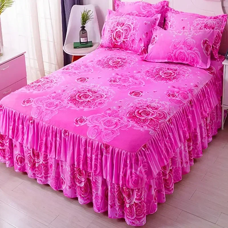 Bed Sheets Bedroom Fashion Modern Washed Protective Comfortable Skin-friendly Mattress Bedspread Luxury Dormitory Fade Resistant