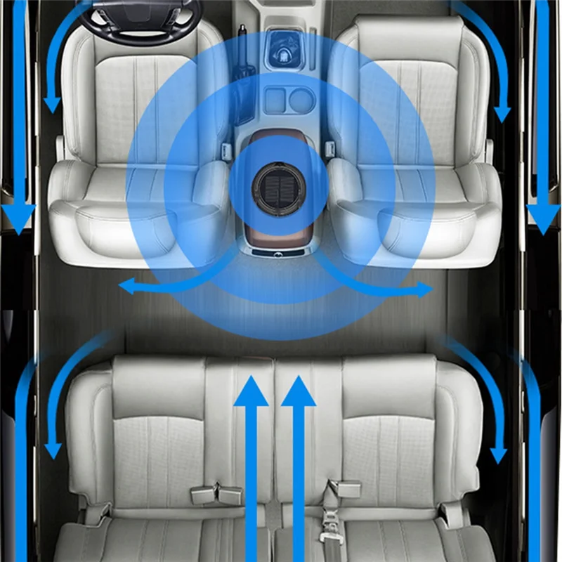 Car Air Purifier Car Air Ionizer HEPA Filter Solar Negative  Deodorant Air Freshener USB Ozone Generator Car Accessories-AS55
