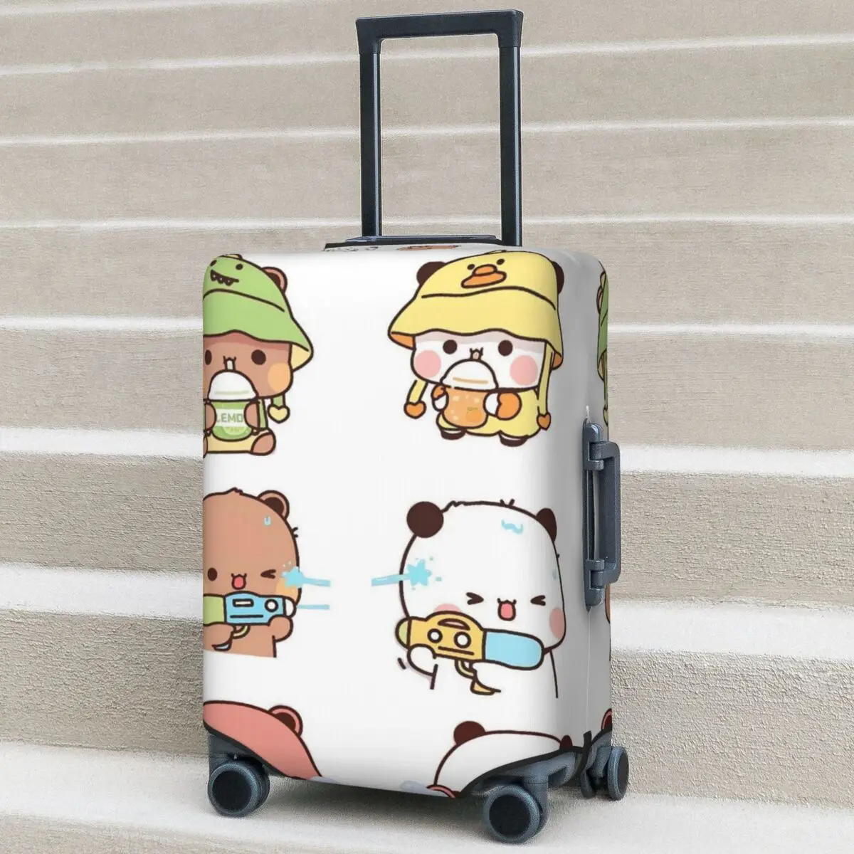 

Bubu Dudu Cute Cartoon Bear Character Suitcase Cover Holiday Kawaii Panda Fun Luggage Accesories Travel Protection