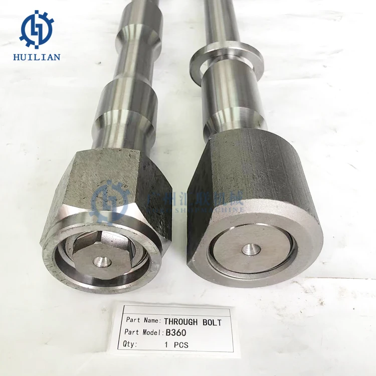 B360 Hydraulic Hammer Accessories Through Bolt Assembly Apply for B360 Hydraulic Breaker Spare Parts Complete Long Bolt for Set